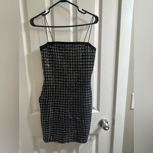 Fashion Nova Black and White Mini Dress